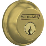 Schlage Satin Brass Single Cylinder Deadbolt B60 608 203752