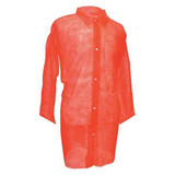Action Chemical Disp. Lab Coat,L,Polypropylene,Red,PK30 PP110R-L