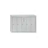 Salsbury Industries Vertical Mailbox,5 Doors,Alum 3505ASU