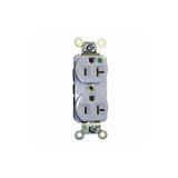 Hubbell Wiring Device-Kellems Recept,White,20 A,2P3W,Back; Side,1PK HBL8300ILW