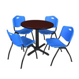 Cain Cain,30",Rnd Breakroom Tbl,4 M Stk Chrs TB30RNDMH47BE