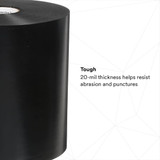 3m Elec Tape,100 ft Lx6" W,20 mil,Black,PK4 51-UNPRINTED-6x100FT