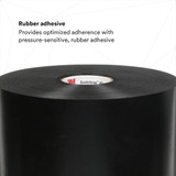 3m Elec Tape,100 ft Lx6" W,20 mil,Black,PK4 51-UNPRINTED-6x100FT
