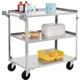 Global Industrial Stainless Steel Utility Cart 300 lb. Cap 27-1/2""L x 16-1/4""W