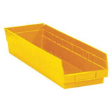 Partners Brand Bin Box,Shelf,23 5/8x6 5/8x4",Yellow,PK8 BINPS122Y
