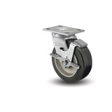 Albion Plate Caster,Swivel,Rubber,9 1/2"H 16MD08201SFBA