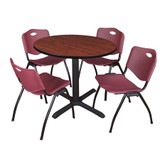Cain Cain,42",Round Breakroom Table,4 M Chrs TB42RNDCH47BY