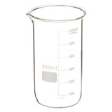 Manufacturer Varies Beaker,600 mL,165 mm H,80 mm Dia,PK6 5YHA6