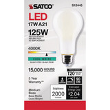 Satco 125W Equivalent 4000K Medium Base A21 LED Bulb