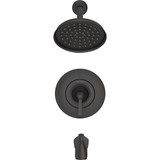 American Standard Glenmere Matte Black Single-Handle Lever Tub & Shower Faucet 1013932430 437191
