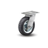 Albion Plate Caster,Swivel,Rubber,9 1/2"H 16SF08427S