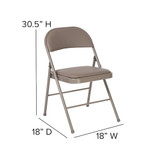 Flash Furniture HERCULES Series Double Braced Gray,PK4 4-HA-F003D-GY-GG