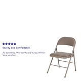 Flash Furniture HERCULES Series Double Braced Gray,PK4 4-HA-F003D-GY-GG