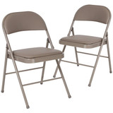 Flash Furniture HERCULES Series Double Braced Gray,PK2 2-HA-F003D-GY-GG