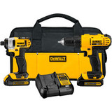 DeWALT 20V MAX Cordless Drill Driver/Impact Driver Combo Kit 1.3 Ah Lithium Ion