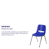 Flash Furniture Navy Plastic Stack Chair,PK5 5-RUT-18-NVY-CHR-GG