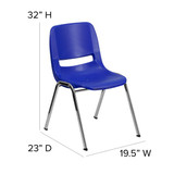 Flash Furniture Navy Plastic Stack Chair,PK5 5-RUT-18-NVY-CHR-GG