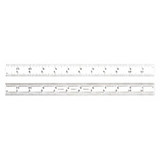 Starrett Ruler,Spring-Tempered Steel,12" L x 1" W 1604R-12