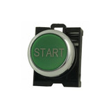 Eaton Flush Push Button, Green,22mm M22M-D-G-GB1