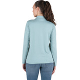 Berne Women's Medium Heathered Eggshell Blue Midweight UPF Quarter-Zip Shirt WSH14HESBR400 749163