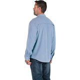 Berne Flex180 Men's 2XL Chambray Blue UPF Button Down Long Sleeve Shirt