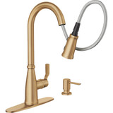Moen Nolia 1-Handle Pull-Down High Arc Kitchen Faucet, Bronzed Gold 87071BZG 419375