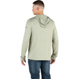 Berne Men's 2XL Heathered Seagrass Long Sleeve Hooded UPF Sun Shirt SH13HSEAR520 712985