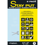 Shepherd Hardware Stay Put 4-1/4 In. x 6 In. Self Adhesive Rubber Sheets (2-Pack)