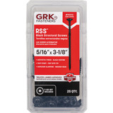 GRK RSS 5/16 In. x 3-1/8 In. Black Star Drive Washer Head Structure Screw (25 Ct.)