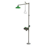 Compliant Shower and Eye/Face Wash,w/Stnless Bowl 17021