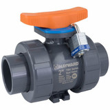 Hayward Flow Control Manual 2-Way Ball Valve,True-Union,PVC TBH1037A0TE0000