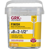 GRK #8 x 2-1-2 In. Star Drive White Steel Trim Screw (505 Ct.) 16830 221044