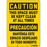 Condor Safety Sign,14 in x 10 in,Polyethylene 477K38