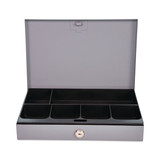 Controltek Cash Box,Gray,Key Lock,Metal 500126