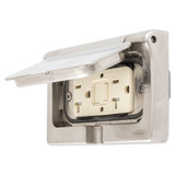 Hubbell Wiring Device-Kellems Weatherproof Wall Plate,Silver HBLSS263R