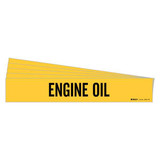 Brady Pipe Marker,Black,Engine Oil,PK5 8786-1HV-PK