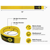 Wrap-It Storage 12"x1" Ylw Quk Strap 100-BS-12YE Pack of 48 536992