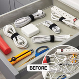 Wrap-It Storage 5 In. & 8 In. Black Self-Gripping Cable Ties (20-Pack)