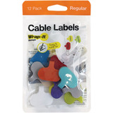 Wrap-It Storage Regular Multi-Color Cable Labels (12-Pack) 412-CL-V-MC 559464
