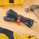 Wrap-It Storage Quick-Straps 9 In. Red Weatherproof Hook & Loop Strap (4-Pack)