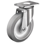 Colson Plate Caster,Swivel,Rubber,5 1/8"H 2.04256.445