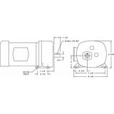 Dayton AC Gearmotor,TEFC,59RPM,115VAC,320 in-lb 6K369