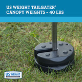Us Weight Weight Tailgater,Black,HDPE,2" H,9" W U0040