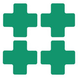 Brady Floor Tape,Green,2 inx5 in,Cross,PK20 104467