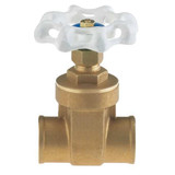 Milwaukee Valve Gate Valve,1",Brass,Sweat UP668 1