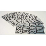 Hardline Products Number and Letter Combo Kit,Chrome/Black GCHBLK500