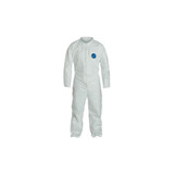 Tyvek® 400 Coverall, Serged Seams, Collar, Elastic Waist, Open Wrists/Ankles, Front Zipper, Storm Flap, White, 4X-Large
