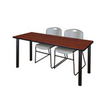 Kee Kee,Training Table,2 Zeng Chrs,66"x24" MT6624CHBPBK44GY