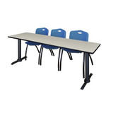 Cain Cain,84"x24",Training Table,3 M Chrs MTRCT8424PL47BE