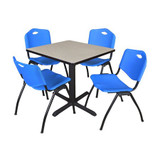 Cain Cain,30",Square Breakroom Table,4 Chrs TB3030PL47BE
